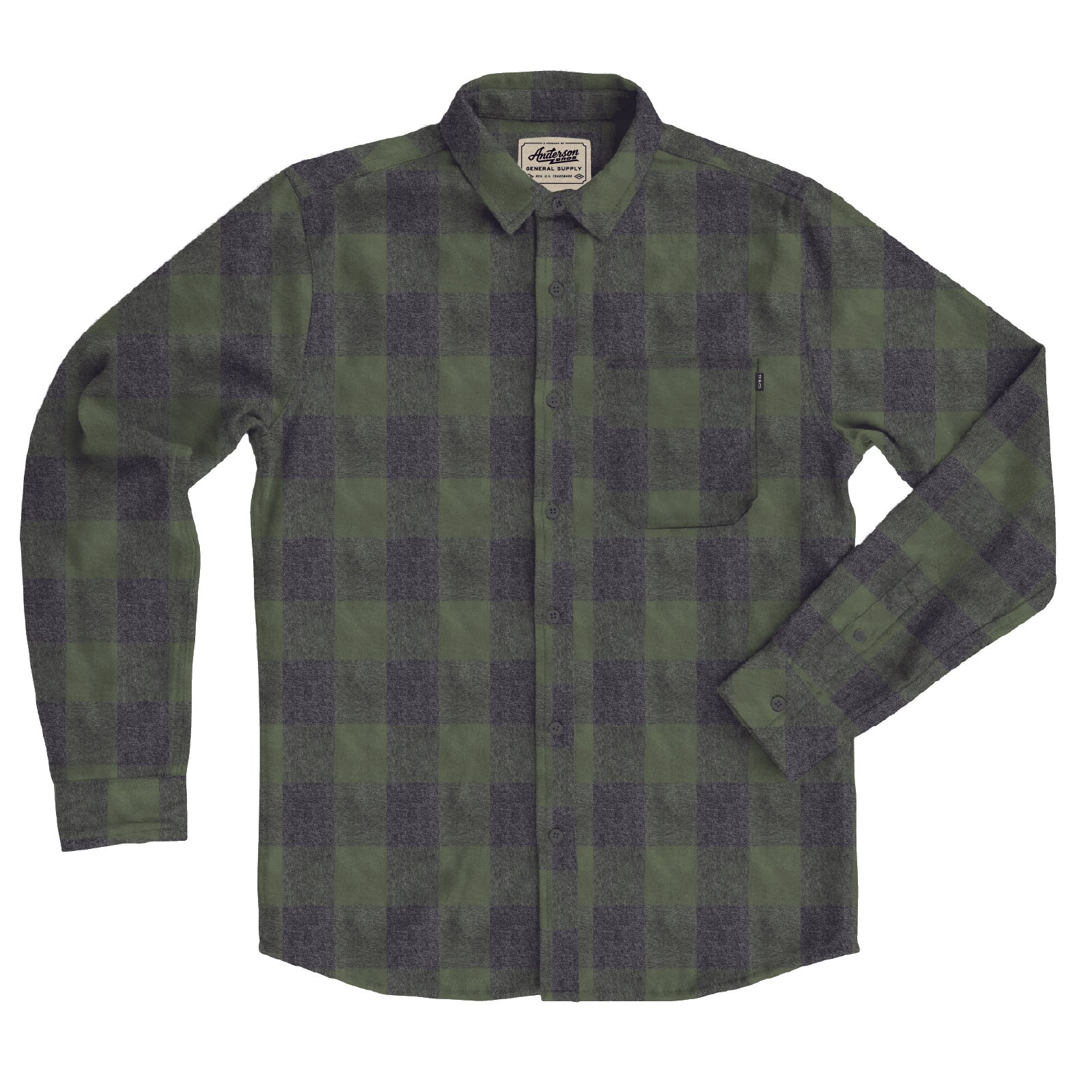 LAGERMAN FLANNEL - GREEN CHECK